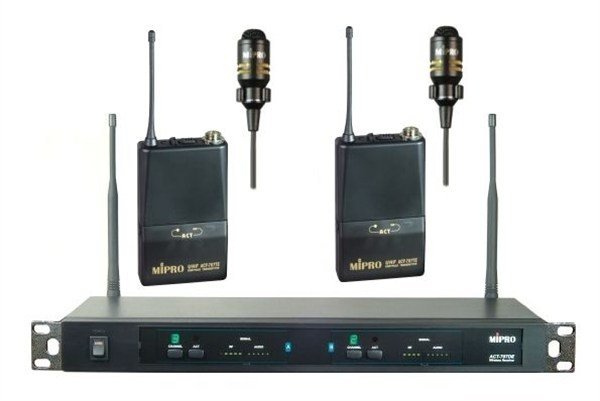 Mipro ACT 707 DE Yaka - UHF Çift Yaka Tipi Kablosuz Mikrofon Seti