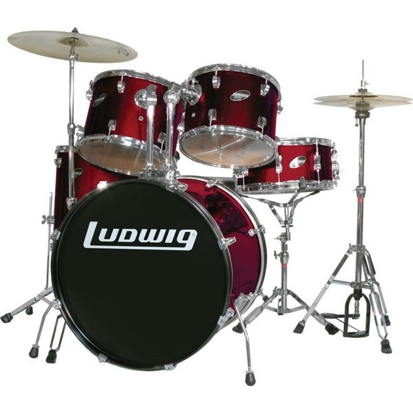 Ludwig LC1704 Accent Cs Combo Fuse Red 5 Parça Bateri Seti
