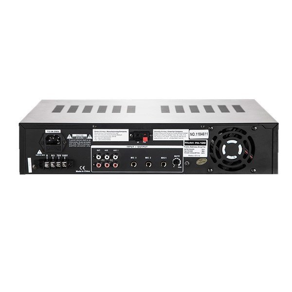 Denox PA-120 120W 100V/70V, 4/8 Ohm Mixer Amfi