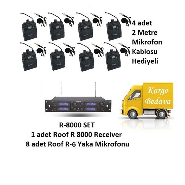 Roof R 8000 Yaka Set 1 adet R-8000 + 8 Adet R-6