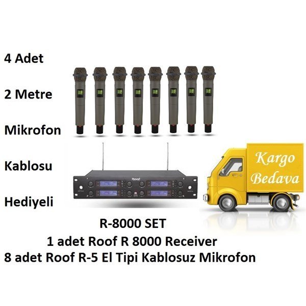Roof R 8000 El Set 1 adet R-8000 + 8 Adet R-5