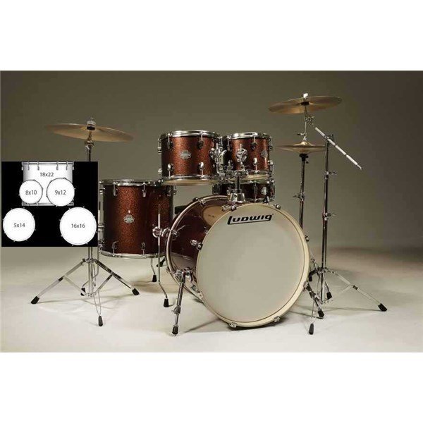 Ludwig Lcf52G025 Element Drive W.Red Bateri Seti
