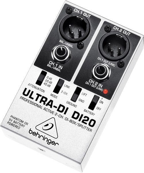 Behringer Ultra DI DI20 Aktif 2 Kanal DI Box Splitter