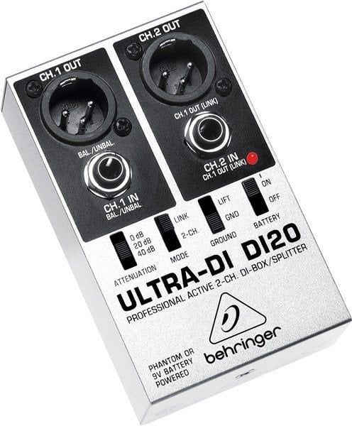 Behringer Ultra DI DI20 Aktif 2 Kanal DI Box Splitter