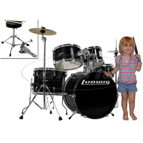 Ludwig LJR1061 Junıor Accent Metalik Siyah Bateri Seti