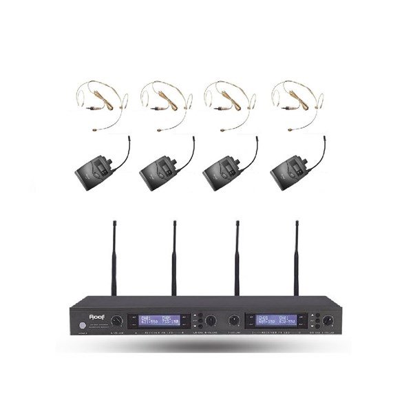Roof R4000 + R6 + H11 Telsiz Headset Mikrofon 4 lu set