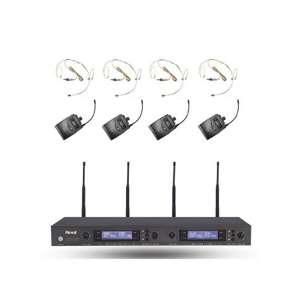 Roof R4000 + R6 + H11 Telsiz Headset Mikrofon 4 lu set