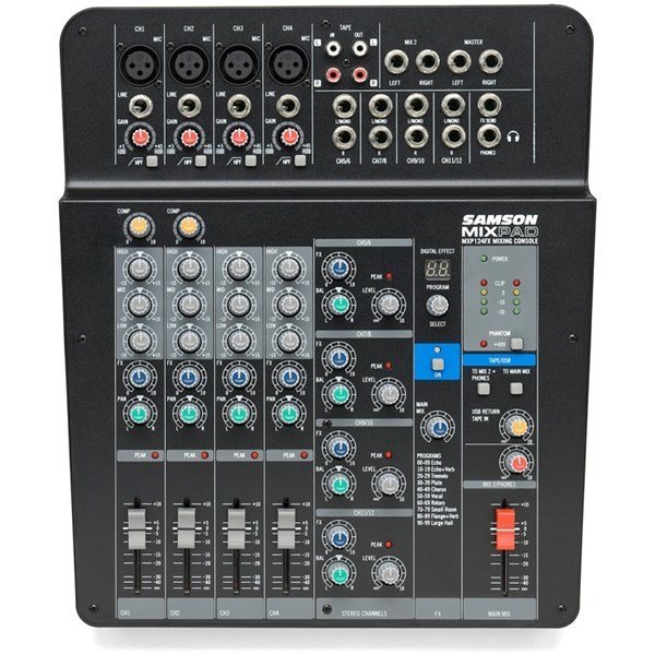 Samson MXP124FX 12-Girişli Efektli Deck Mikser
