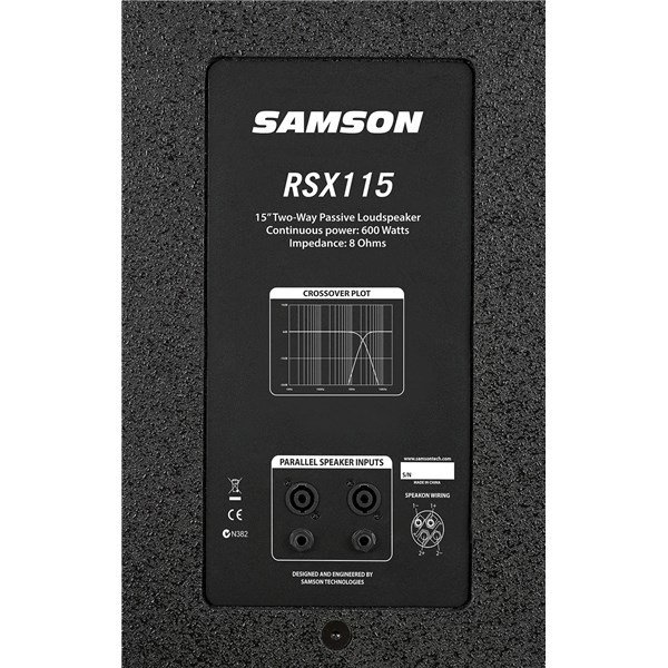 Samson RSX115 15-inch 1200W Pasif Kabin Hoparlör