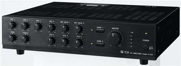 ER - 2-Bölge 240W Trafolu 6 Mikrofon Giriş Amfili Mikser