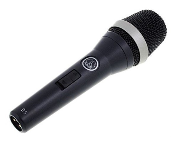 AKG D5S Profesyonel Dinamik Sahne ve Vokal Mikrofonu Açma Kapama Düğmeli