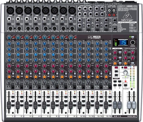Behringer Xenyx X2222 USB 16 Kanal Deck Mikser