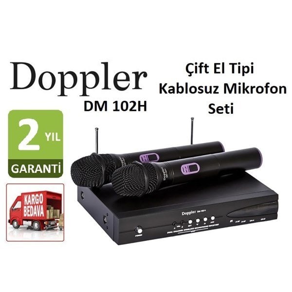 Doppler DM 102H Çift El Telsiz Mikrofon