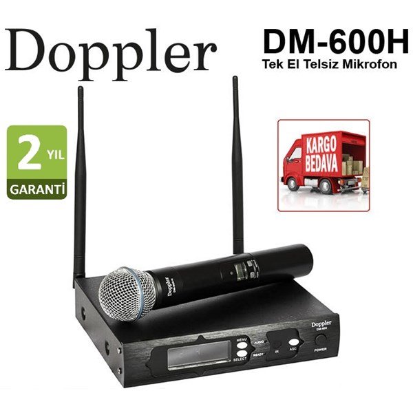 Doppler DM 600H Tek El Telsiz Mikrofon