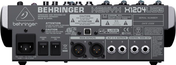 Behringer XENYX X1204 USB 12 Kanal Deck Mikser
