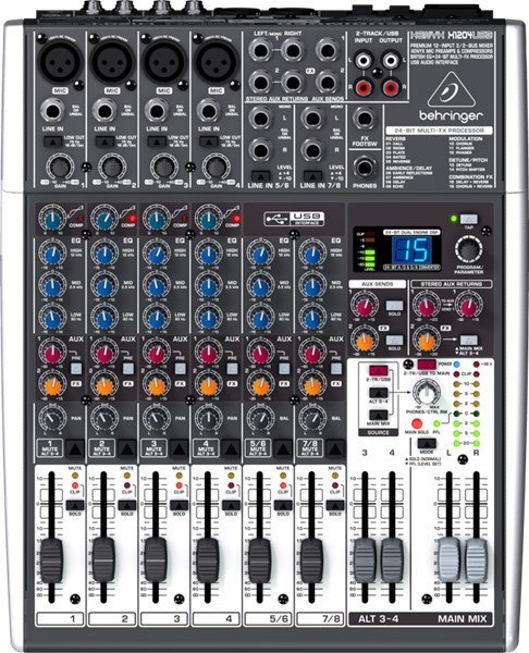 Behringer XENYX X1204 USB 12 Kanal Deck Mikser