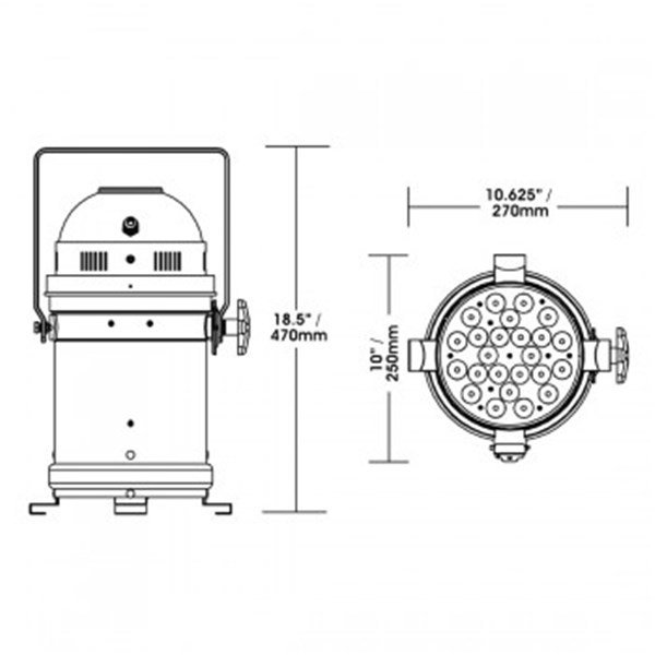 Elation Eled Tri 64-LEDPAR - 18x3 Watt 3 in 1 Led Par Spot