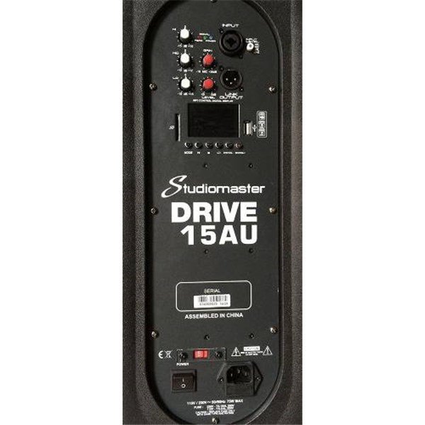 Studiomaster Drive 15AU - 15 inç Usb Sd Kayıt Aktif Kabin Hoparlör