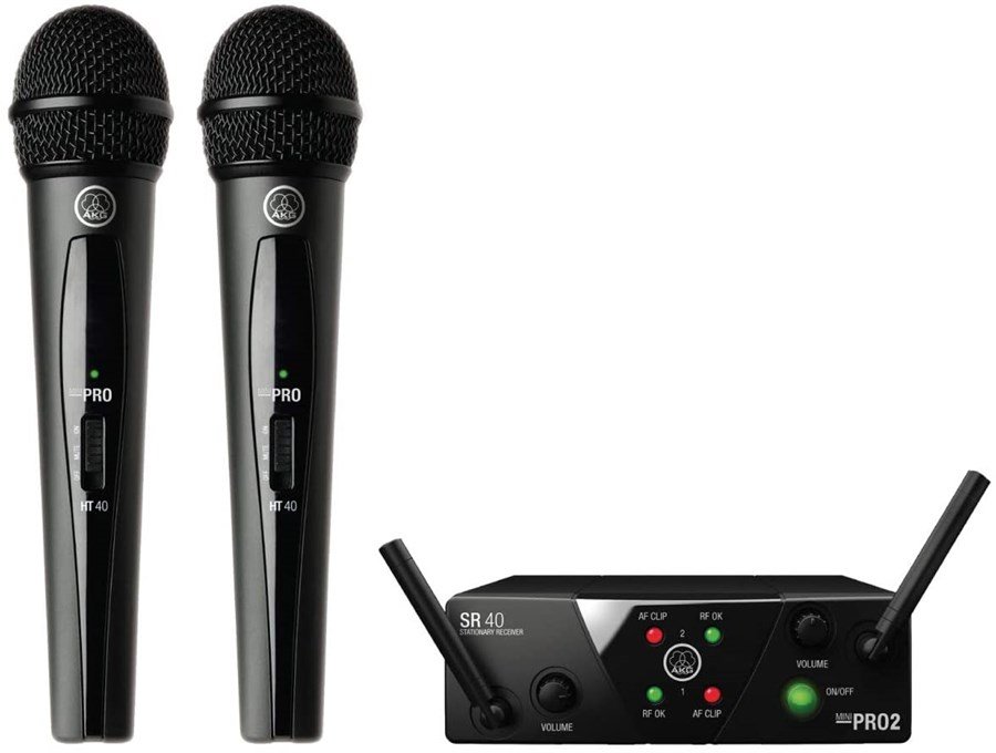 AKG WMS40MINI2 VOC SET US45A/C Çift El Kablosuz Vokal Mikrofon