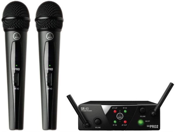 AKG WMS40MINI2 VOC SET US45A/C Çift El Kablosuz Vokal Mikrofon