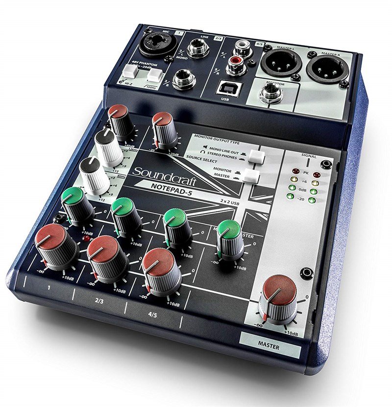 Soundcraft Notepad 5 Usb'li 5 Kanal Deck Mikser