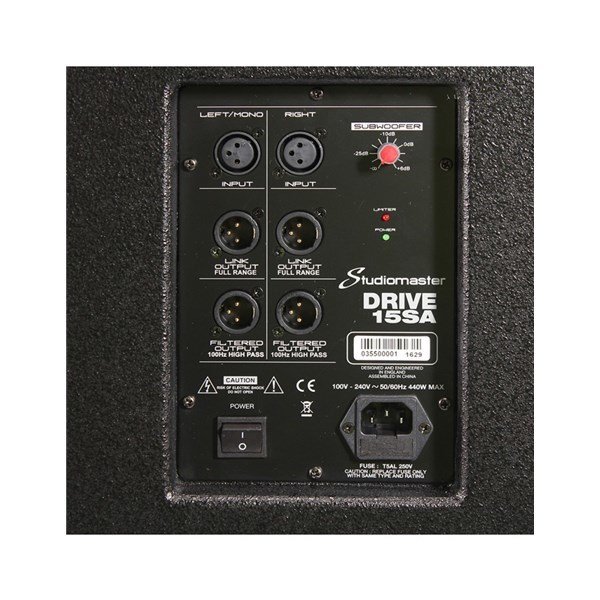Studiomaster Drive 15SA - 15 inç 500W Aktif Subbass
