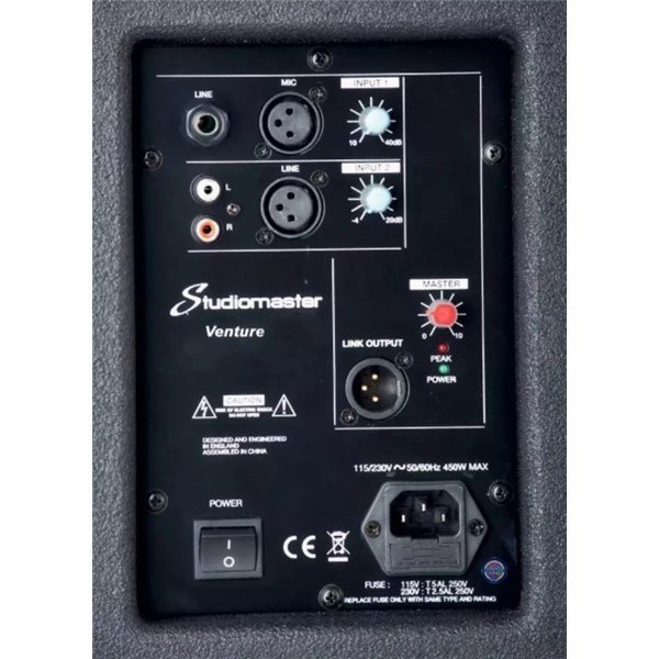Studiomaster Venture 18SAP - 18 inç 600 Watt Aktif Subbass Hoparlör