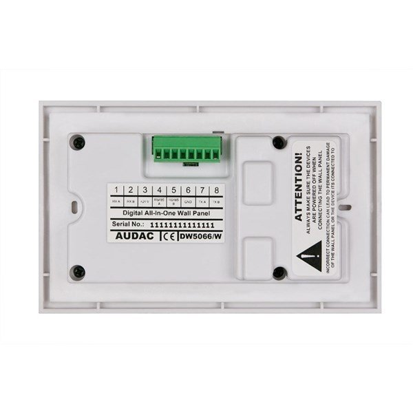 Audac DW5066 W (Beyaz) M2 için Dijital Duvar Kontrol Paneli