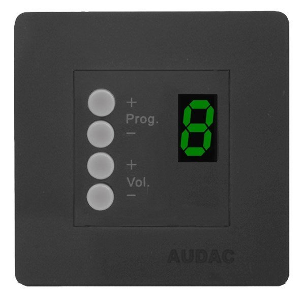 Audac DW3020 B (Siyah) 45x45 Ses, Program için Duvar  Kontrol Unitesi