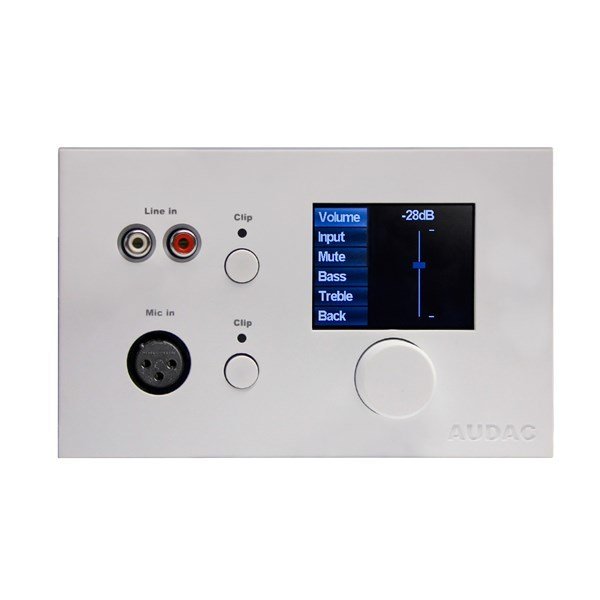 Audac MWX65 W (Beyaz) MTX Serisi, AMP/RM523 için Duvar Panel Kontrolör