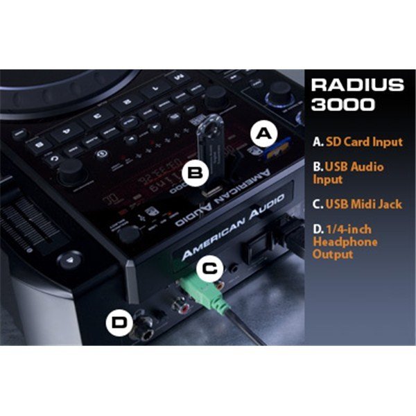 American Audio Radius 3000 - Tekli USB Sd-Kart CD MP3 Player