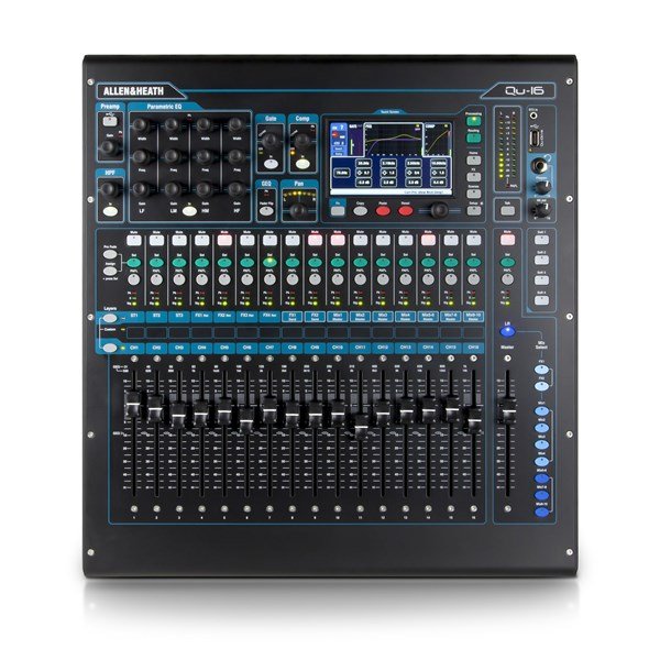 Allen Heath QU-16 Rack Mountable Digital Mixer: 16 Mic/Line, 3 Stereo Line, 4FX, 12 Mix
