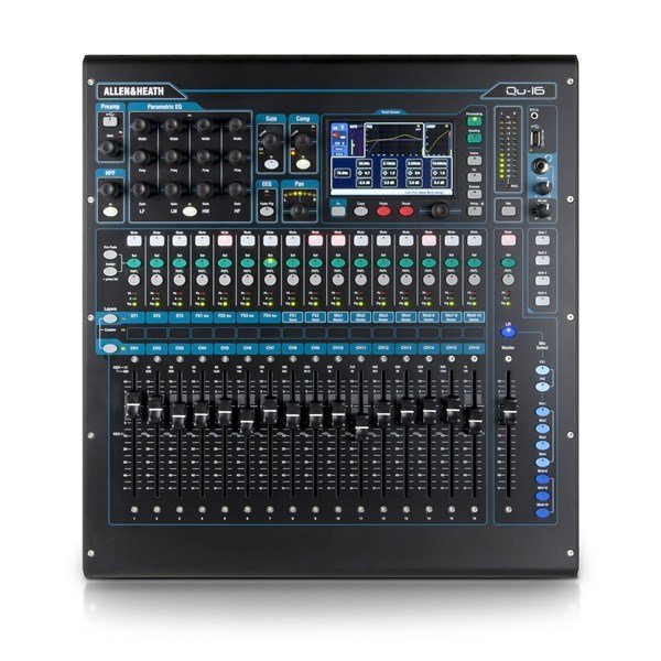 Allen Heath QU-16 Rack Mountable Digital Mixer: 16 Mic/Line, 3 Stereo Line, 4FX, 12 Mix