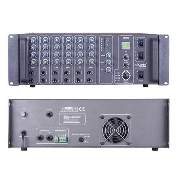 Mikafon B6641 300W 100V 4-8 ohm SD/USB 6 mono 6 stereo Mikser Anfi