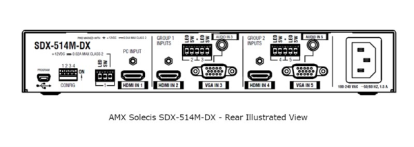 AMX SDX-514M-DX Solecis Multi-Format Digital Switcher