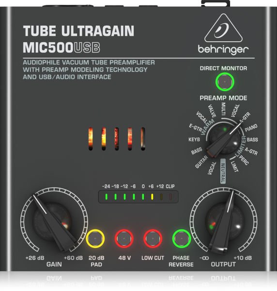 Behringer MIC500USB Vakum Tüplü Mikrofon Pre-Amplifikatörü