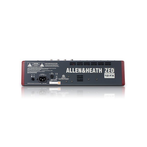 Allen Heath ZED-12FX 6 mic/line inputs, 3 stereo sources USB, FX