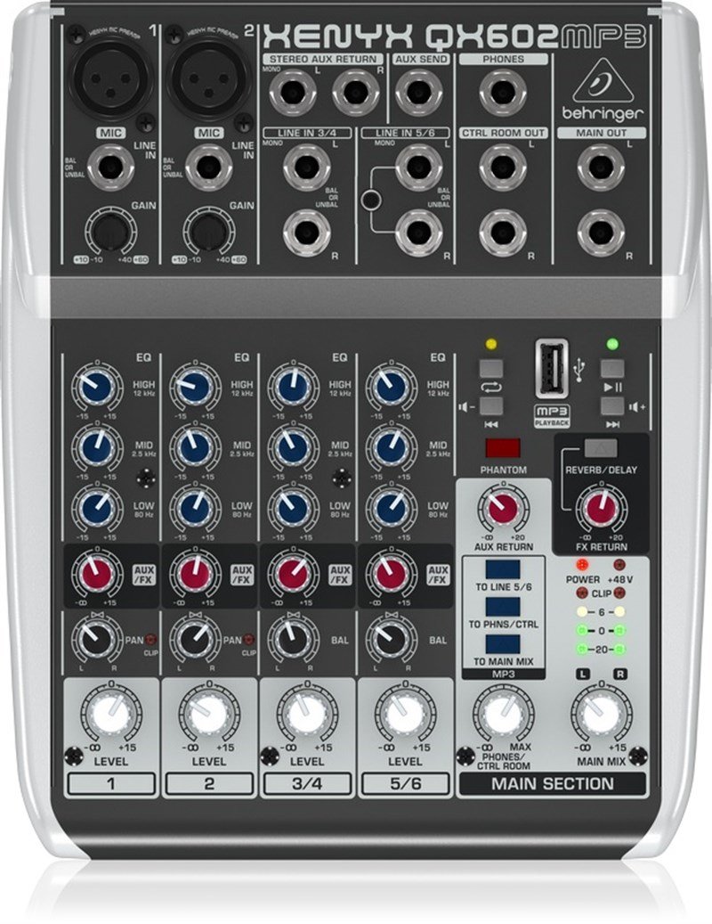 Behringer QX602MP3 6 Kanal Mp3'lü Analog Mikser