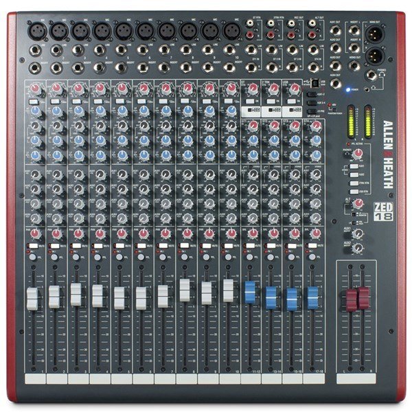 Allen Head ZED-18 10 mic/line inputs, 4 stereo sources USB and Sonar X1 L.E.