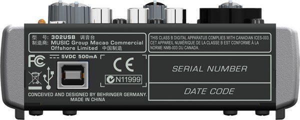 Behringer Xenyx 302Usb 2 Kanal Deck Mikser