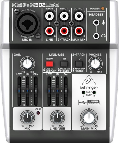 Behringer Xenyx 302Usb 2 Kanal Deck Mikser