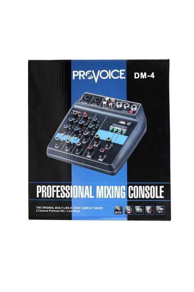 Provoice DM-4 Ses Kartlı Stüdyo Kayıt Mikseri Usb Girişli