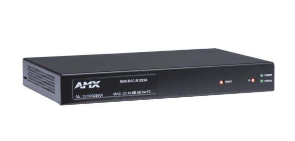 Amx NMX-DEC-N1222A PoE AES67 Desteği ile IP Üzerinden Video Kod Çözücü