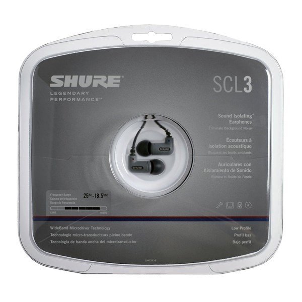 Shure SCL3-GR Ses İzolasyonlu Kulak İçi Kulaklık (Gri)