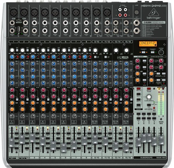 Behringer Xenyx QX2442USB 16 Kanal Deck Mikser