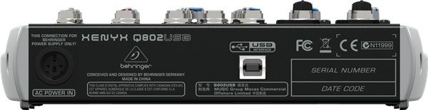 Behringer Xenyx Q802USB 6 Kanal Deck Mikser