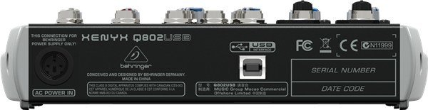 Behringer Xenyx Q802USB 6 Kanal Deck Mikser