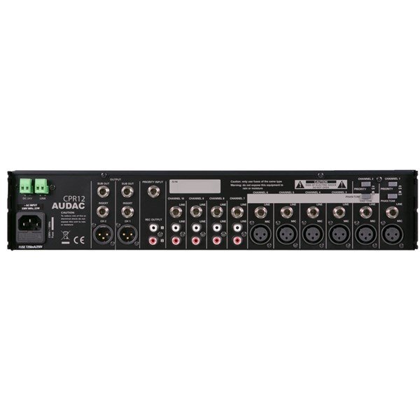 Audac CPR12 - 2 Bölge 10 Kanal Mono Preamp