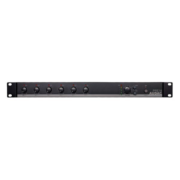 Audac PRE16 - 2 Bölge 6 Giriş 1 Çıkış Stereo Preamp