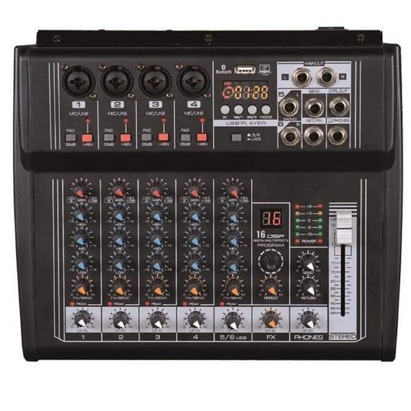 Lentus LNT-06 PA 6-Kanal 2x125-Watt Power Mikser